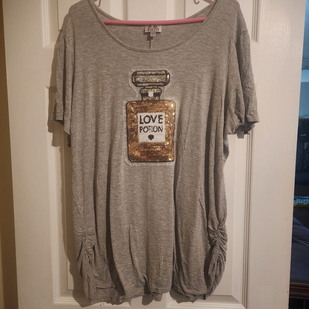 Avenue Sequined Side Cinch Top